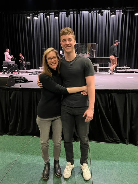Elizabeth Holmes and her son